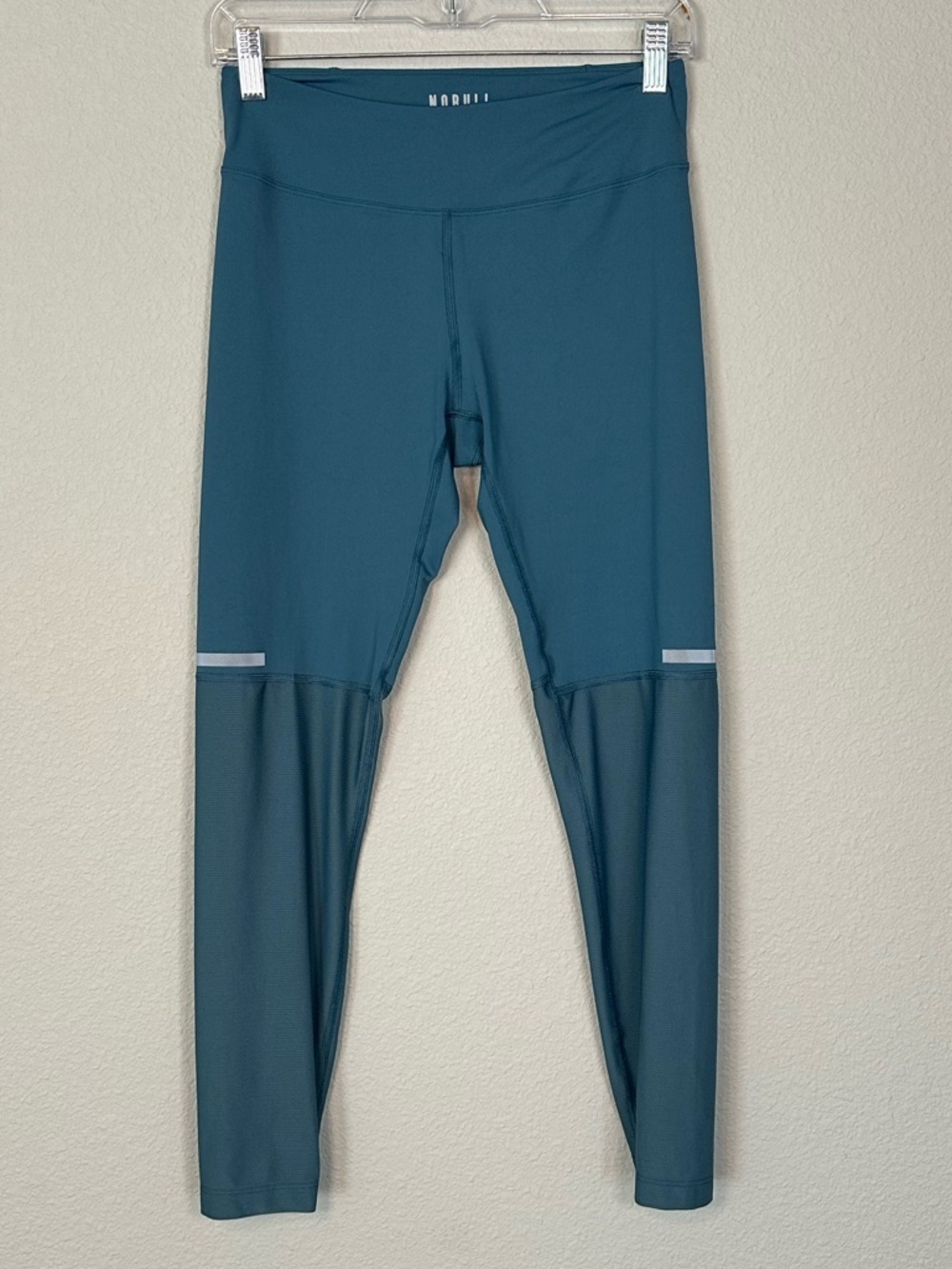 Nobull Slate Blue Mid Rise 7/8 Reflective Running Leggings - Size Medium